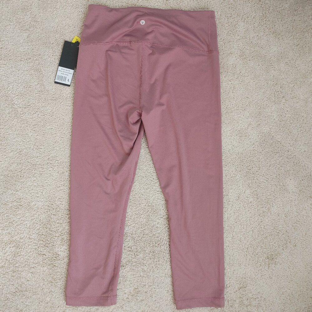 NWT Velocity Chocolate Plum Capri Leggings Tru Dry Gym Yoga Pants - Size Large - Picture 3 of 4
